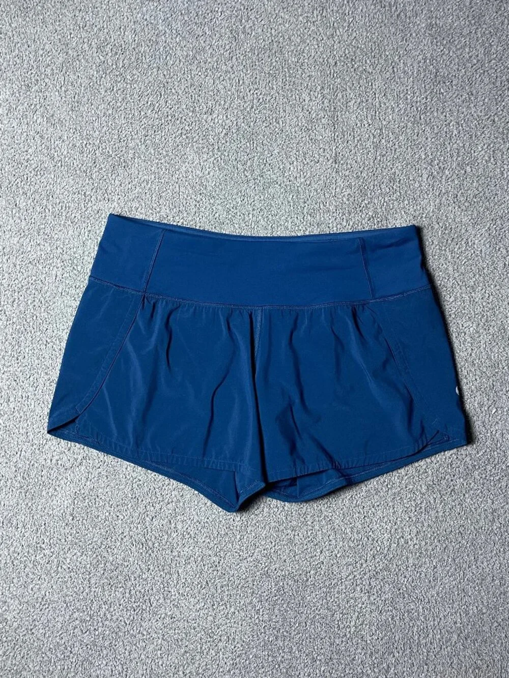 Lululemon Run Times II Shorts Blue Athleisure Stretch Running Gym Womens 6